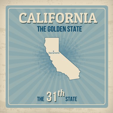 California retro poster