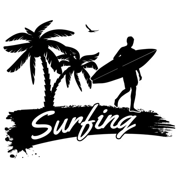 Surfing poster — Stock Vector