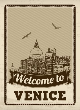 Venedik retro poster Hoşgeldiniz