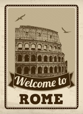 Roma retro poster Hoşgeldiniz