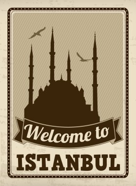 İstanbul retro poster Hoşgeldiniz
