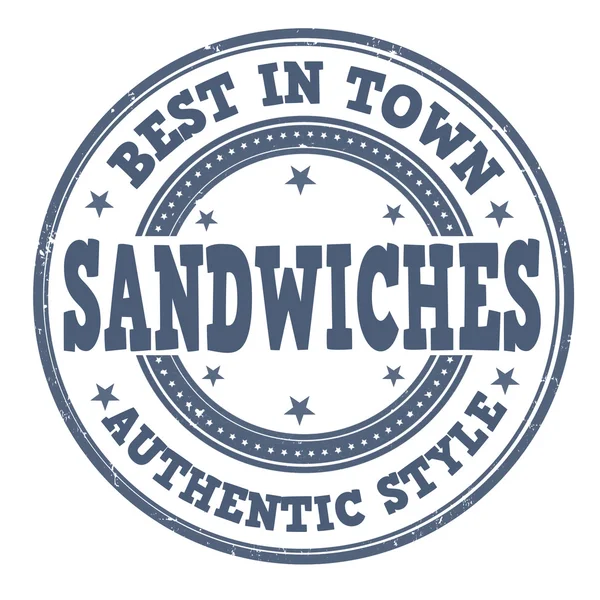 Sandwiches stamp — Stock Vector