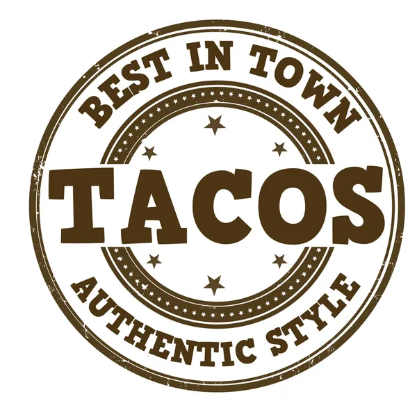 Tacos stamp — Stock Vector