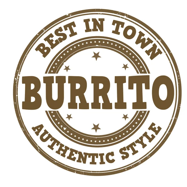 Burrito stamp — Stock Vector