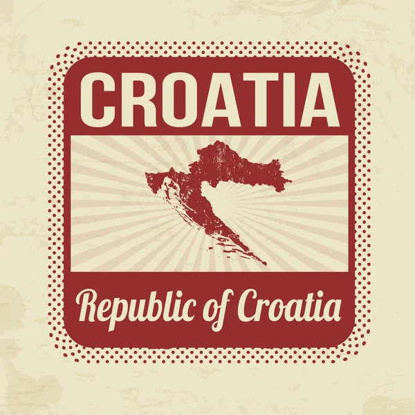 Croazia francobollo — Vettoriale Stock