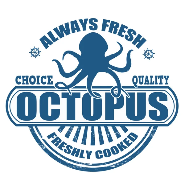 Octopus stempel — Stockvector