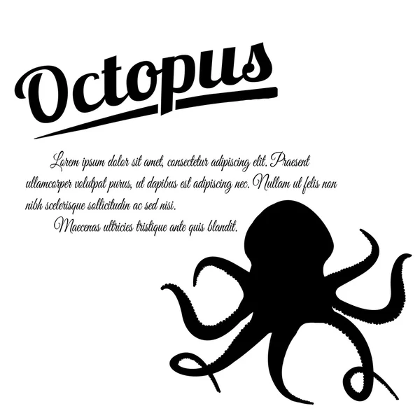 Oktopus-Plakat — Stockvektor