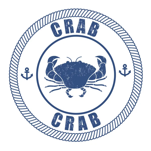 Crab stamp — Stockový vektor