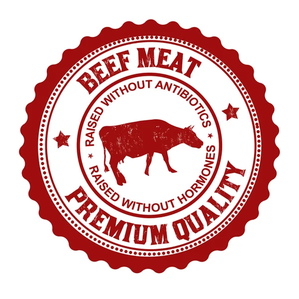 Carimbo de carne de bovino — Vetor de Stock