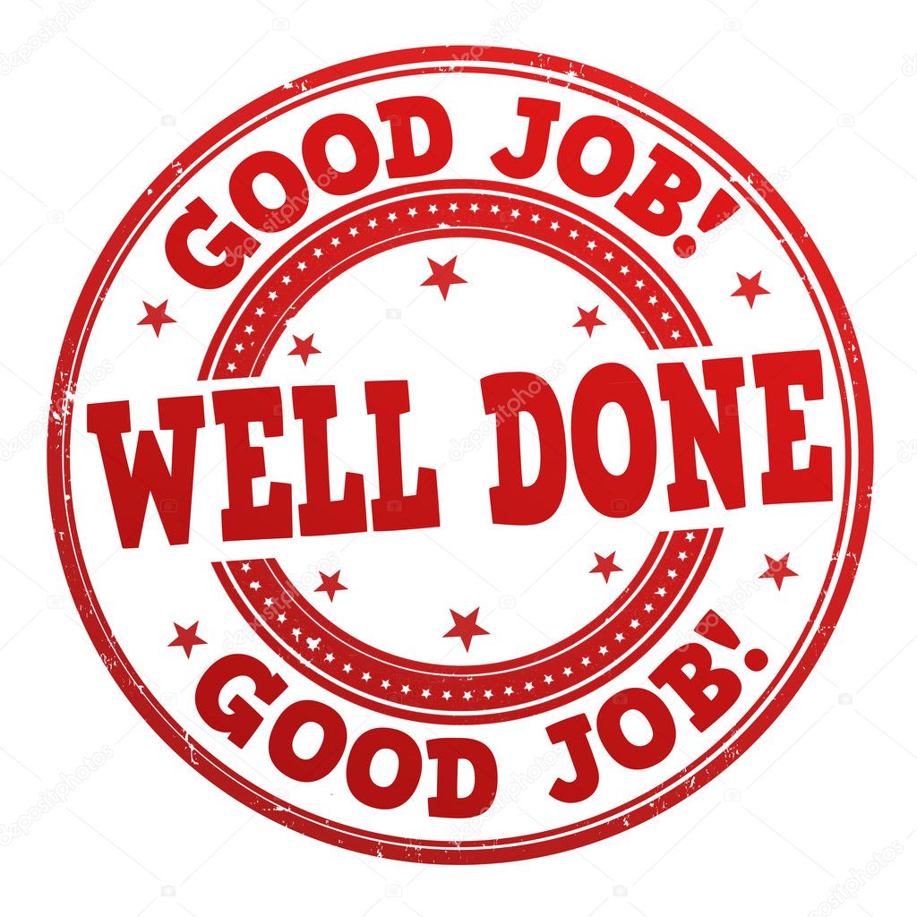 Buen trabajo bien hecho sello vector, gráfico vectorial © roxanabalint