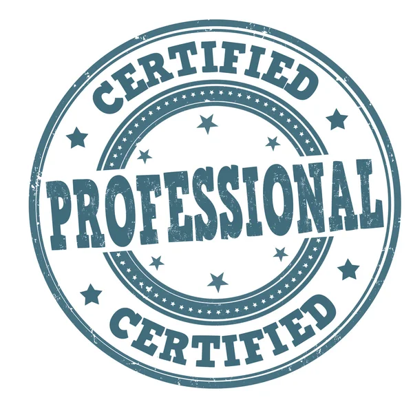 Sello profesional certificado — Vector de stock