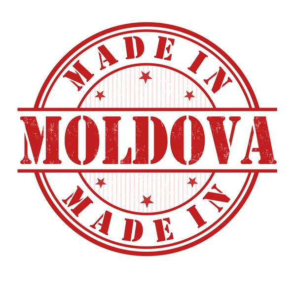 Hecho en Moldavia sello — Vector de stock