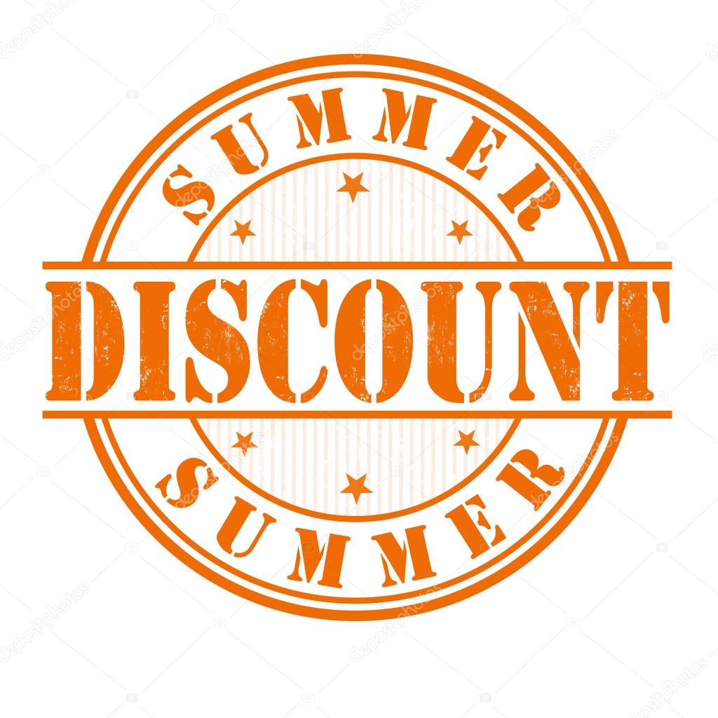 Summer discount stamp