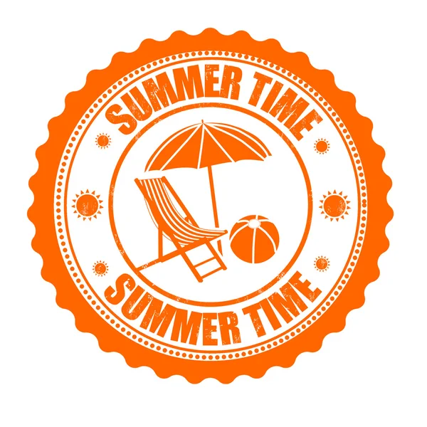 Summer time stamp — Stock Vector