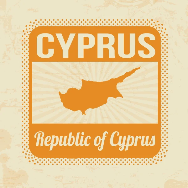 Кіпр штамп — стоковий вектор