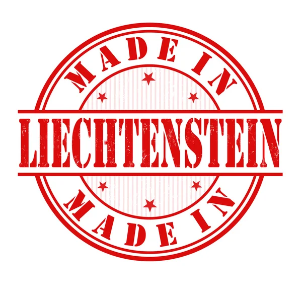 Hecho en Liechtenstein sello — Vector de stock