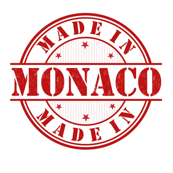 Fabriqué à Monaco timbre — Image vectorielle