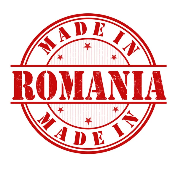 Fabricado en sello romania — Archivo Imágenes Vectoriales