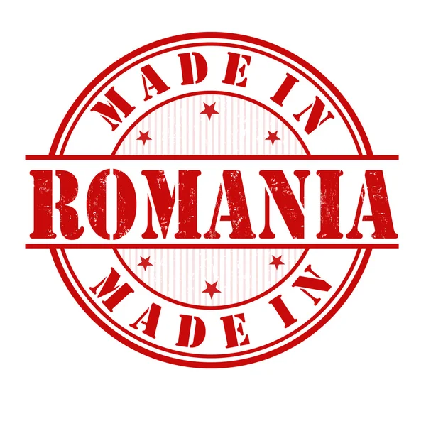 Fabricado en sello romania — Vector de stock