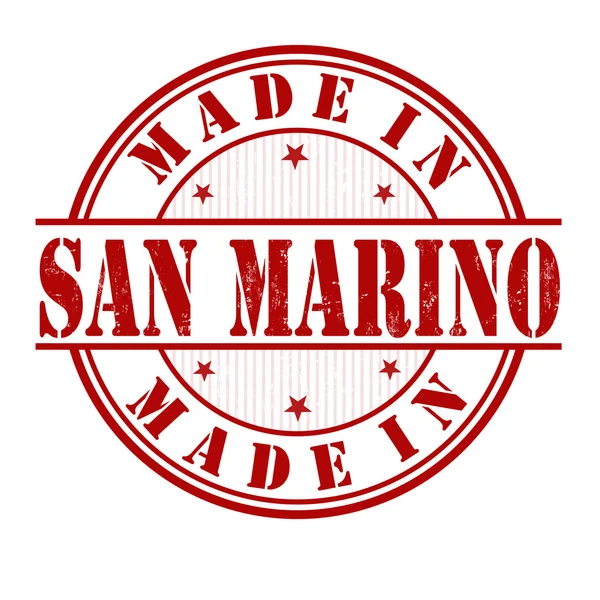 Feito em selo de San Marino — Vetor de Stock