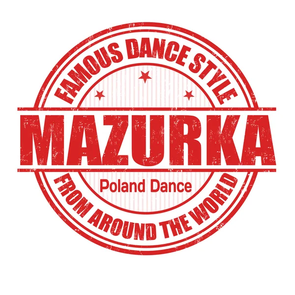 Mazurka-Marke — Stockvektor