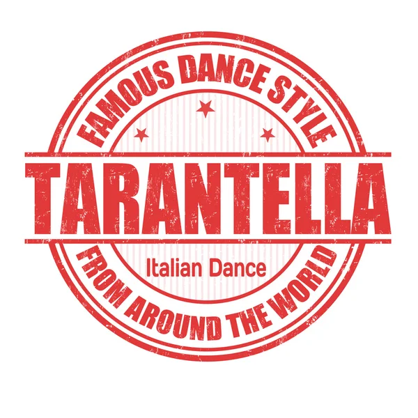 Tarantella stamp — Stock Vector