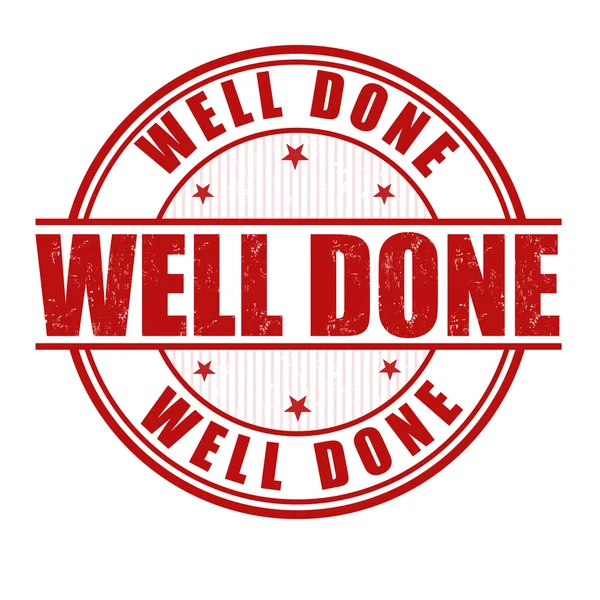 Well done stamp — Stock Vector