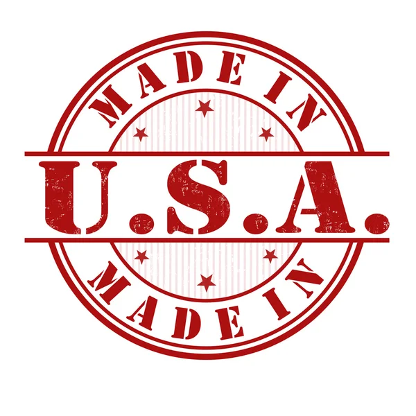Fabriqué en timbre américain — Image vectorielle