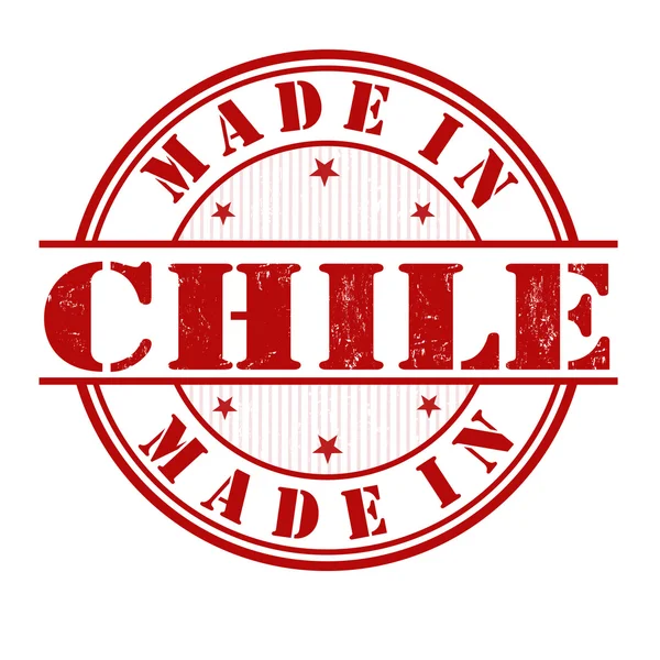 Dibuat dalam cap chile - Stok Vektor