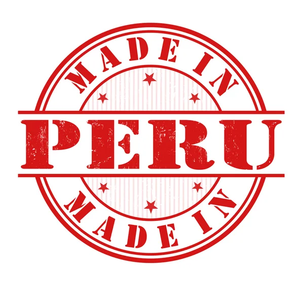 Fabriqué au Pérou timbre — Image vectorielle