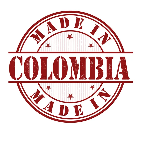 Gemaakt in colombia stempel — Stockvector