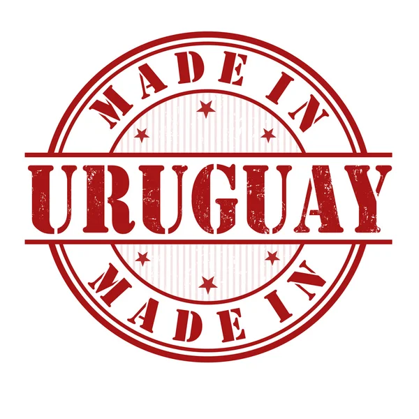 Hecho en Uruguay sello — Vector de stock