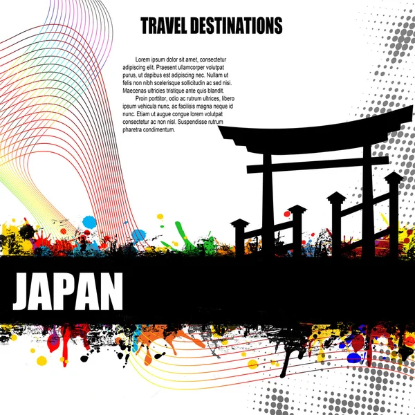Affiche Japon grunge — Image vectorielle