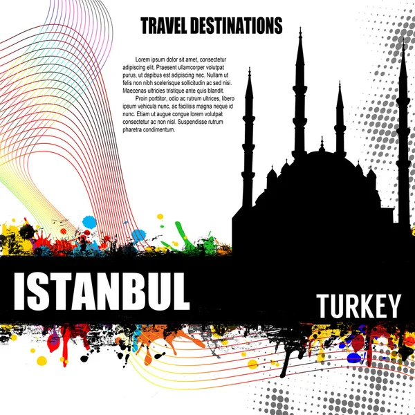 Istanbul grunge poster — Stock Vector