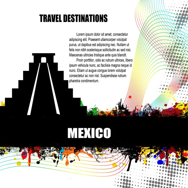 Μεξικό grunge αφίσα — Διανυσματικό Αρχείο