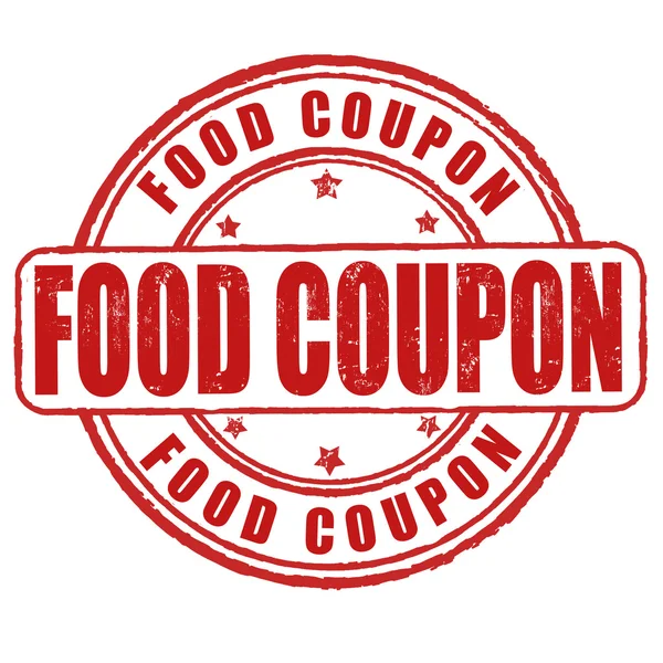 Food coupon stamp — Stockvector