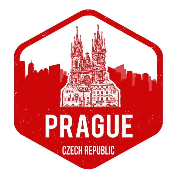 Prague stamp — Stock Vector