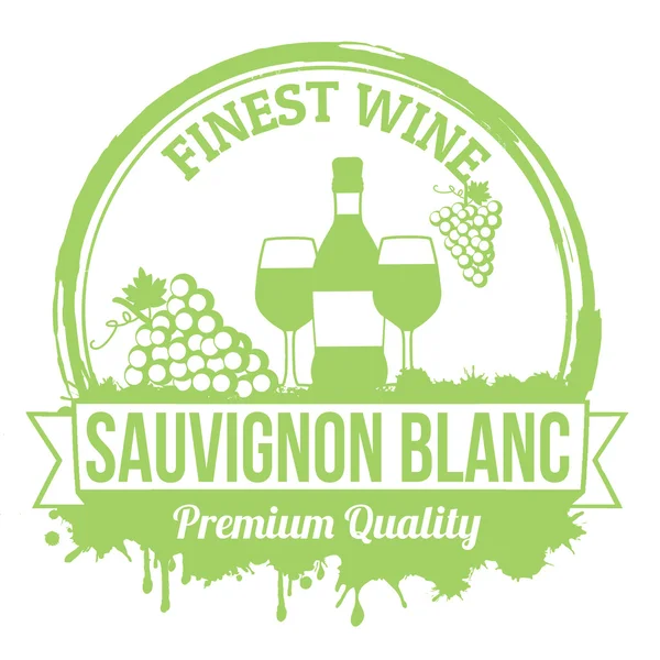 Timbre Sauvignon blanc — Image vectorielle