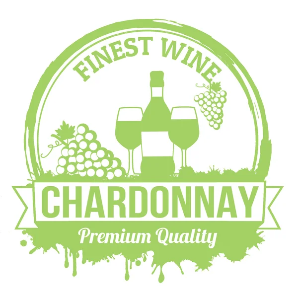 Chardonnay damgası — Stok Vektör