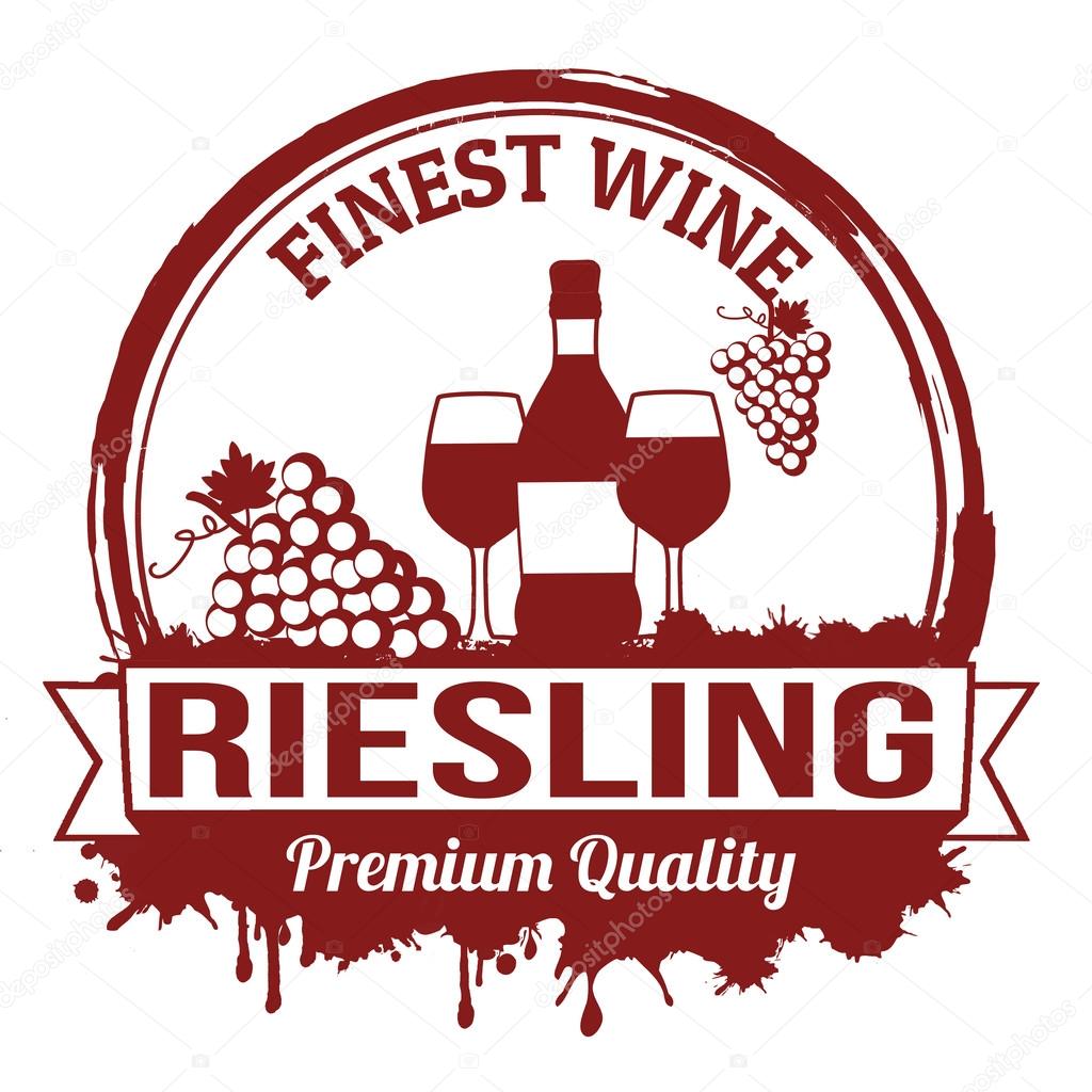 Riesling wine stamp