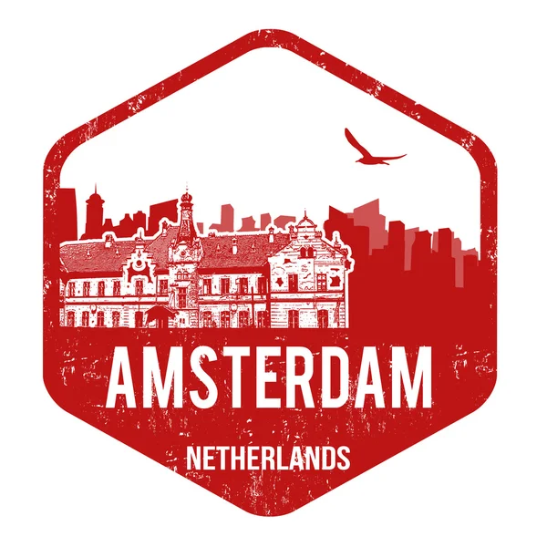 Amsterdam stempel — Stockvector