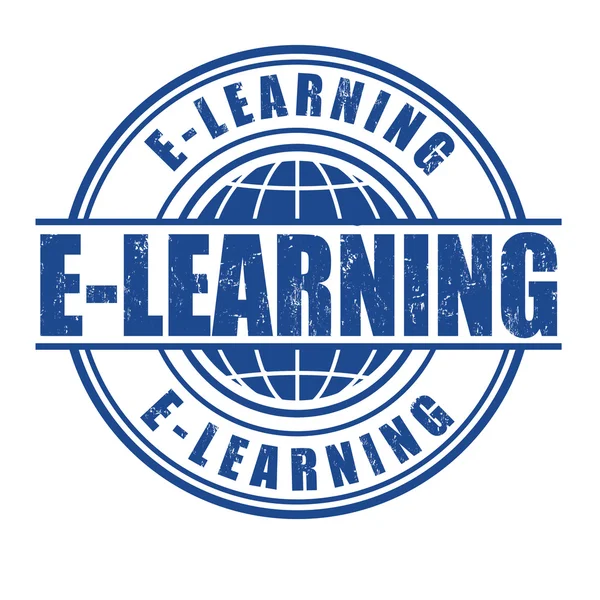 E-Learning-Stempel — Stockvektor