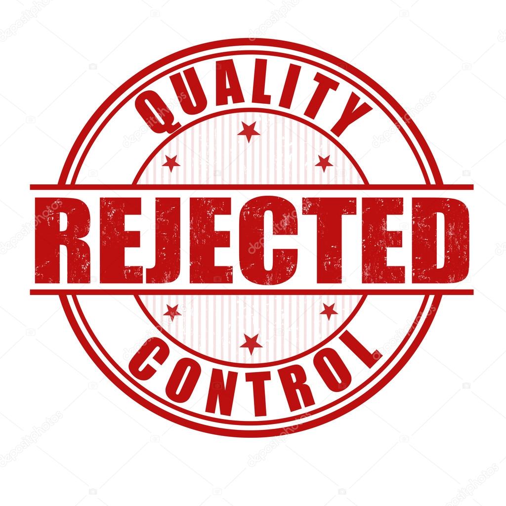 Quality control rejected stamp