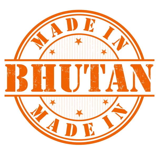 Lavet i Bhutan stempel – Stock-vektor