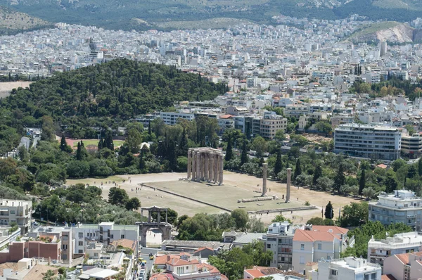 Tempel av den olympiska Zeusen i Aten — Stockfoto