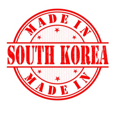 Made in South Korea stamp clipart