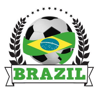 Brezilya bayrağı futbol topu