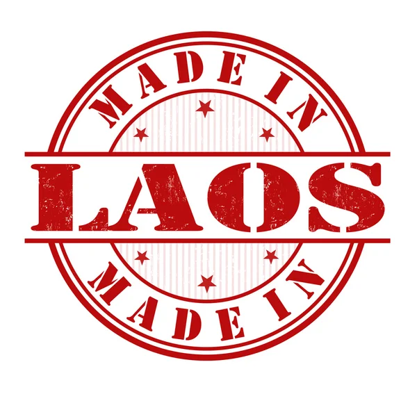 Made in Laos stamp — Stock Vector