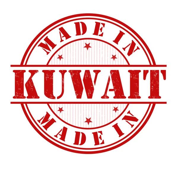 Hecho en sello kuwait — Vector de stock