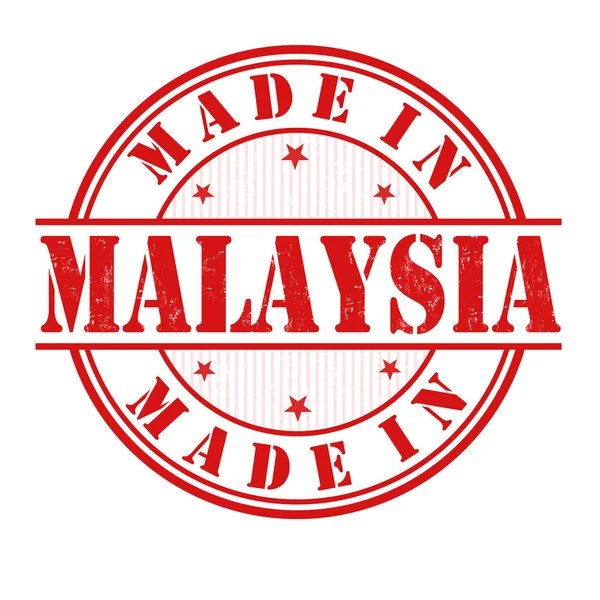 Fabriqué en timbre de Malaisie — Image vectorielle